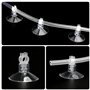 HC Lot de 20 ventouses pour aquarium et tuyau d'air de 4 m - Support pour tuyau d'air Airline de 4 mm - Ventouse pour livraison 