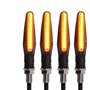 SFONIA 4pcs Indicateurs de Moto 12 LED Flèche Clignotants Lumières 12V Imperméable Universel pour Moto Scooter Quad Cruiser Off