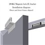 YAVIS Z & L ZL Support Stents pour 280kg 600lbs Magnetique la Serrure électrique de Force de Maintien Montage Magnétique Support