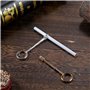 AIEX 2pcs Cigarette Holder Ring Lady Elegant Protect Your Finger Smoker Holder Ring for Men and Women, Gold and Silver, M 17mm, 