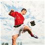 Entraîneur de football, aide à l'entraînement de ballons de football avec ceinture de réglage flexible, équipement d'entraînemen