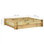 Potager Surélevé Lit de Jardin Surélevé Jardinière Surélevé Lit surélevé 90 x 90 x 20 cm Bois
