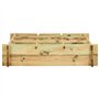 Toshilian Carré Potager de Jardin, Potager Surélevé Lit de Jardin Surélevé Jardinière Surélevé Lit surélevé 90 x 90 x 20 cm Bois