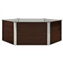 Toshilian Carré Potager de Jardin, Potager Surélevé Lit de Jardin Jardinière Surélevée Marron 129x129x46 cm Acier Galvanisé