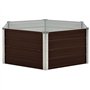 Toshilian Carré Potager de Jardin, Potager Surélevé Lit de Jardin Jardinière Surélevée Marron 129x129x46 cm Acier Galvanisé