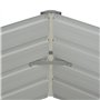 Toshilian Carré Potager de Jardin, Potager Surélevé Lit de Jardin Jardinière Surélevée Marron 129x129x46 cm Acier Galvanisé