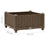 Potager Surélevé Lit de Jardin Surélevé Jardinière Surélevé Lit surélevé 40x40x23 cm Polyprop