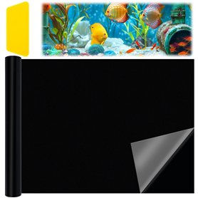 MINISOISO 2 Pcs Fond d'aquarium Noir