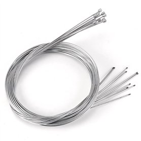 Lot de 10 câbles de dérailleur de vélo - Câble de dérailleur intérieur universel en acier inoxydable pour vélos communs