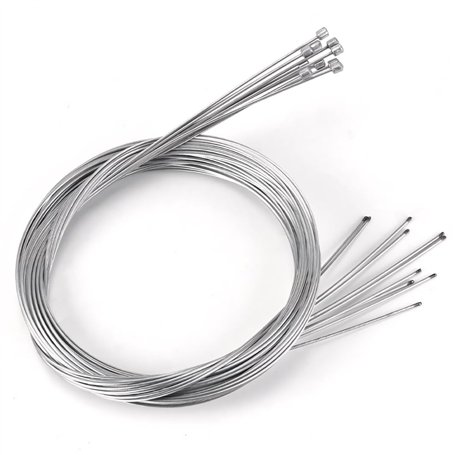 Lot de 10 câbles de dérailleur de vélo - Câble de dérailleur intérieur universel en acier inoxydable pour vélos communs