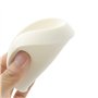 6 grands mélangeurs de maquillage blancs – Éponge de maquillage double usage sèche et humide – éponge ronde pour fond de teint l