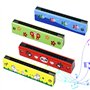 Harmonica Lot de 4 harmonica en bois à 16 trous pour débutants