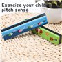 Harmonica Lot de 4 harmonica en bois à 16 trous pour débutants, enfants, étudiants, adultes