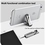 Mini outil multifonction 8 en 1 - Pliable - En acier inoxydable - Porte-clés - Petit tournevis - Outil de poche portable