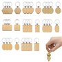 Porte-Clés en Bois Brut à Personnaliser - Lot de 32 Pièces pour DIY Cadeaux