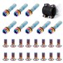 Boulon de Tige de Vélo 24 Pcs M5 Boulon de Frein de Vélo en Acier Inoxydable Vis de Vélo Hexagonale Vis de Fixation de Tige de V