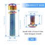 Boulon de Tige de Vélo 24 Pcs M5 Boulon de Frein de Vélo en Acier Inoxydable Vis de Vélo Hexagonale Vis de Fixation de Tige de V