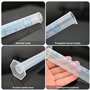 5 béchers cylindriques gradués en plastique pour mesurer les sciences, les tubes à essai de laboratoire avec lignes de graduatio