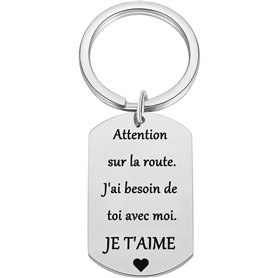 Petit Ami Cadeau Assurance de Conduite Porte Clés Cadeau J'ai besoin de Vous avec Moi Je t'aime Camionneur Mari Cadeau Père Cade