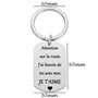 Petit Ami Cadeau Assurance de Conduite Porte Clés Cadeau J'ai besoin de Vous avec Moi Je t'aime Camionneur Mari Cadeau Père Cade