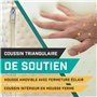 Purovi Coussin Triangulaire Multifonction - Coussin de Lecture pour lit, Soutien Dorsal - Coussin Dossier Canapé, Rehausseur en 