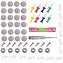 TONGXU 60PCS Bouton d'outils de Réparation Boucle de Toit de Voiture Punaise