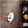 Balai à franges et seau avec essoreur sur roulettes, système de seau rotatif à 360° avec 3 têtes de rechange en microfibre, poig
