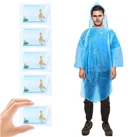 Jinzhenhong Lot de 20 ponchos de pluie jetables pour adultes