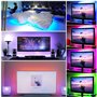 Hually LED TV Lightstrip, 2M(2x60cm+2x40cm) LED Ruban, RGB 5050 16 Couleurs et 4 Modes, Bande Lumineux Etanche de Télécommande A