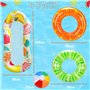 Lubibi 4 Pièces Flotteurs de Piscine Gonflables, Con Gonflables Bouee pour Adultes, Anneaux de Natation et des Ballons de Plage,