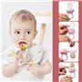 Tetine Grignoteuse Bebe, 2 Grignoteuse Bébé + 8 Tailles de Tétines Sans BPA, Tetine Fruits Bebe, Pour Enfants de 3 à 24 Mois L'a