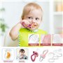 Tetine Grignoteuse Bebe, 2 Grignoteuse Bébé + 8 Tailles de Tétines Sans BPA, Tetine Fruits Bebe, Pour Enfants de 3 à 24 Mois L'a
