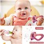Tetine Grignoteuse Bebe, 2 Grignoteuse Bébé + 8 Tailles de Tétines Sans BPA, Tetine Fruits Bebe, Pour Enfants de 3 à 24 Mois L'a