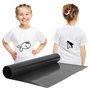 Opopark Rouleau Vinyle Thermocollant Noir pour Tissus 30 x 300 cm Flex Thermocollant pour Tissus Facile à Couper & Désherber Vin