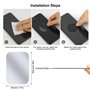 Juspota 4 Pièces Plaque Metallique Telephone, Plaques de métal Minces avec Adhésif pour Support Téléphone Voiture Magnétique Aim
