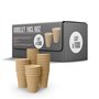 SPARKLERS CLUB Lot de 100 Gobelets 18cl / 6oz Jetables en Carton Kraft 100% Biodégradable - Gobelet à café en papier 180ml Thé e