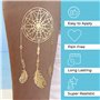 Transfert Temporaire Métalliques Tatouages Pour Les Femmes Teens Filles - 8 Feuilles Or Argent Tatouage Temporaire Briller Bijou