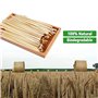 100 Pailles de blé bio de pailles écologiques pailles biodégradables respectueuses de l'environnement, 20cm/calibre 4 mm, pour l