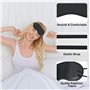 50 Pièces Masque de Nuit, Masque pour les Yeux Doux pour Bloquer le Soleil et la Lumière lorsque vous Dormez, Pack Individuel Ma
