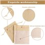 MINISOISO 110PCS Petit Sachets avec Cordon, 7 x 9 cm Sacs en Lin, Toile de Jute Pochettes, Sacs Cadeau pour Pochette Cadeau Bijo