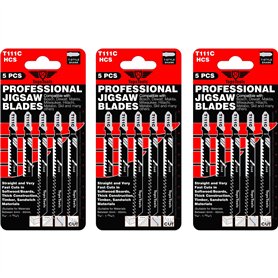15 lames de scie sauteuse TopsTools T111C compatibles avec Bosch