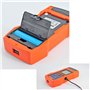 QIIRUN 2 en 1 Testeur de fibre optique alimenté par batterie rechargeable Compteur de puissance optique -70~+10dBm avec localisa