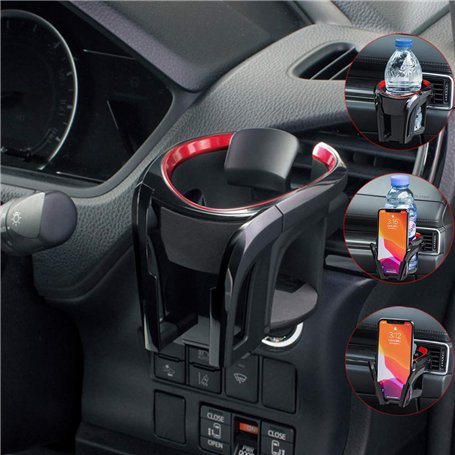 Umisky Porte-gobelet/bouteille amovible et universel avec support réglable pour grille d'aération de voiture