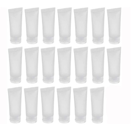20 PCS Clair Vide Rechargeable En Plastique Doux Tubes Cosmétique Échantillon Bouteilles Bocaux Maquillage Voyage Conteneurs (30