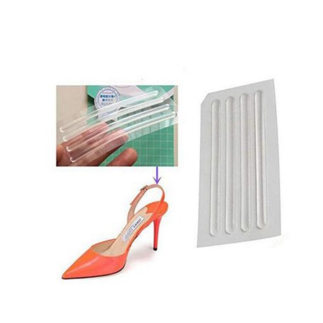 6 Feuilles (24PCS) Effacer Silicone Adhésif Mince Bande Anti-usure Pied arrière autocollants Haute Talon Chaussures Coussin Soin
