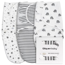 GLLQUEN BABY 0-3 Mois Pucksack bébé Swaddles bébé Gigoteuse Nouveau-nés