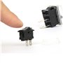 Switian Interrupteur Bascule SPST 3A 250V Mini Étanche - Lot de 10 avec Housse Imperméable, 2 Broches On/Off pour Électronique, 