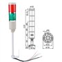 1PC LTA205-2 220V Voyant d'avertissement Ampoule d'équipement d'urgence Lampe mixte rouge et verte