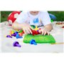 Tuddler Pegs Educational Board: Ensemble de Chevilles empilables de Couleur vive/Jouet éducatif Montessori pour Enfants + Carte 