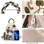 AULUDA Sac à bandoulière convertible pour fille, artisanal, magnifique sac de jour décontracté en toile pour femmes, M, Beige